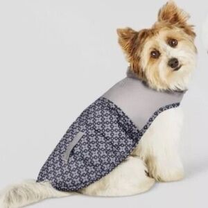 Wondershop Dog Puffer Jacket Vest Fleece Lined Reflective Velcro Closure 🩶💙